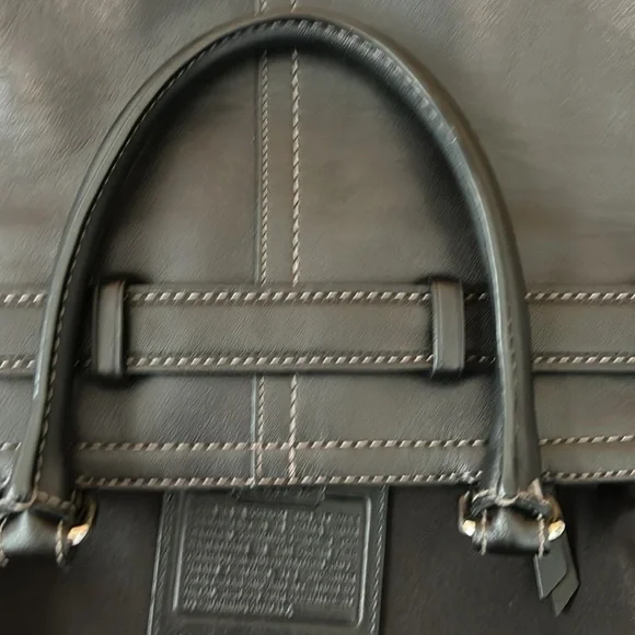 Coach Authentic EUC Hampton Smooth Black Leather Belted Detail Satchel Bag/COA - Picture 15 of 15